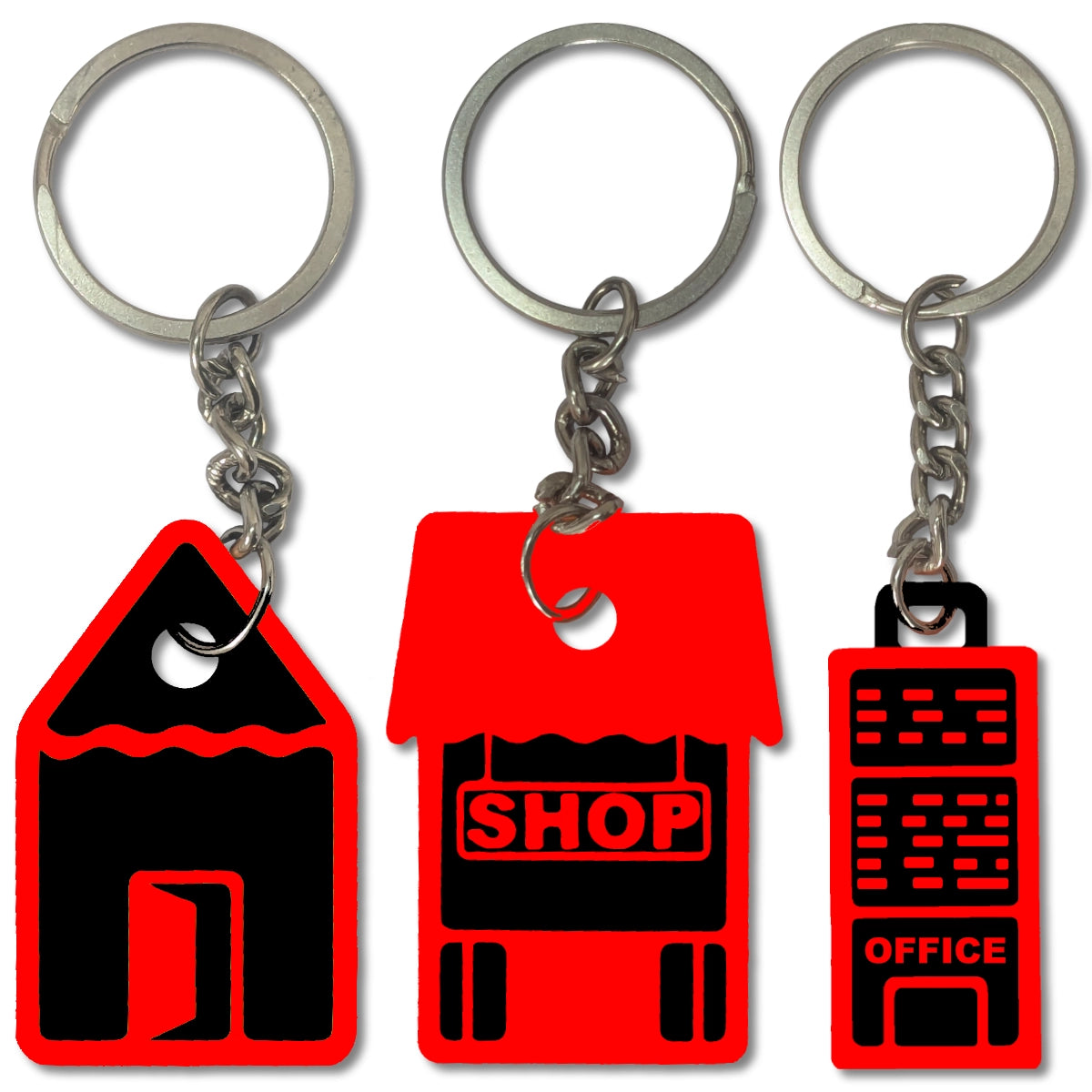Key Organizer Keychain Set (Pack of 3) for Home, Shop & Office