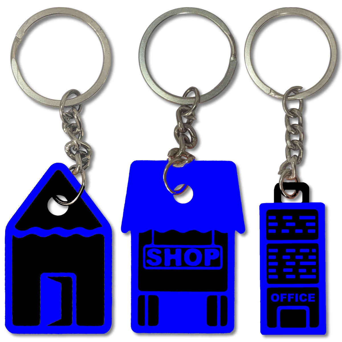 Key Organizer Keychain Set (Pack of 3) for Home, Shop & Office