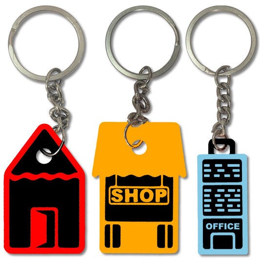 Key Organizer Keychain Set (Pack of 3) for Home, Shop & Office