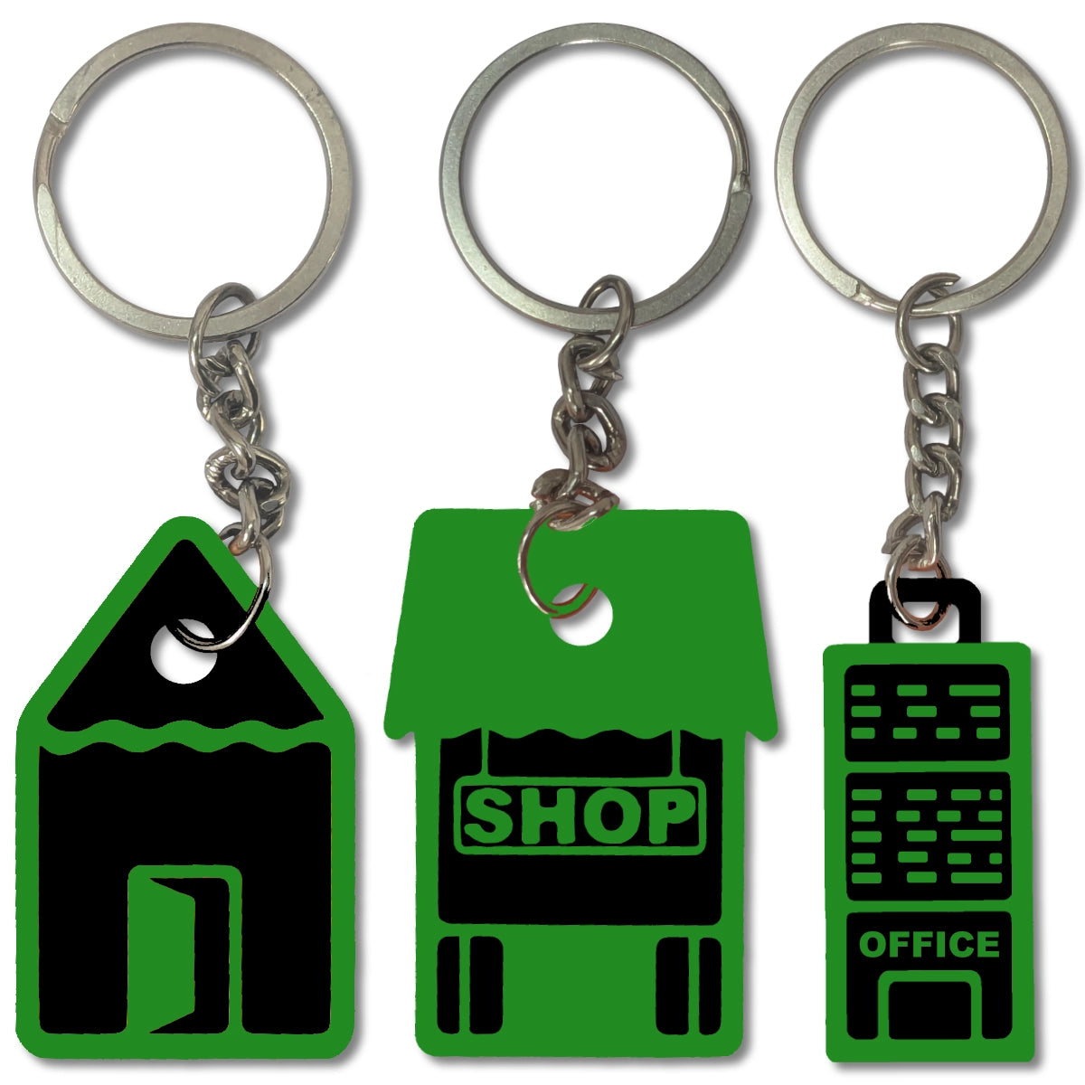 Key Organizer Keychain Set (Pack of 3) for Home, Shop & Office