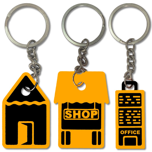 Key Organizer Keychain Set (Pack of 3) for Home, Shop & Office