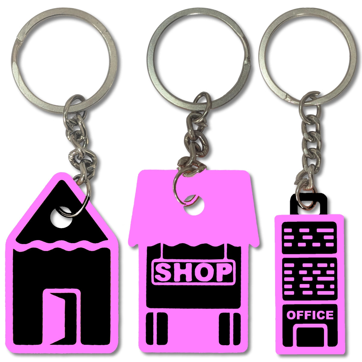Key Organizer Keychain Set (Pack of 3) for Home, Shop & Office