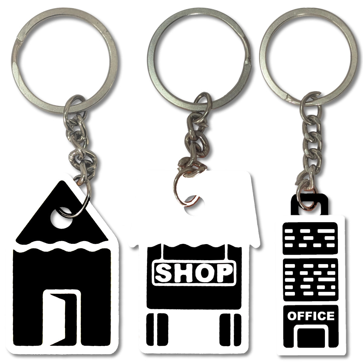 Key Organizer Keychain Set (Pack of 3) for Home, Shop & Office