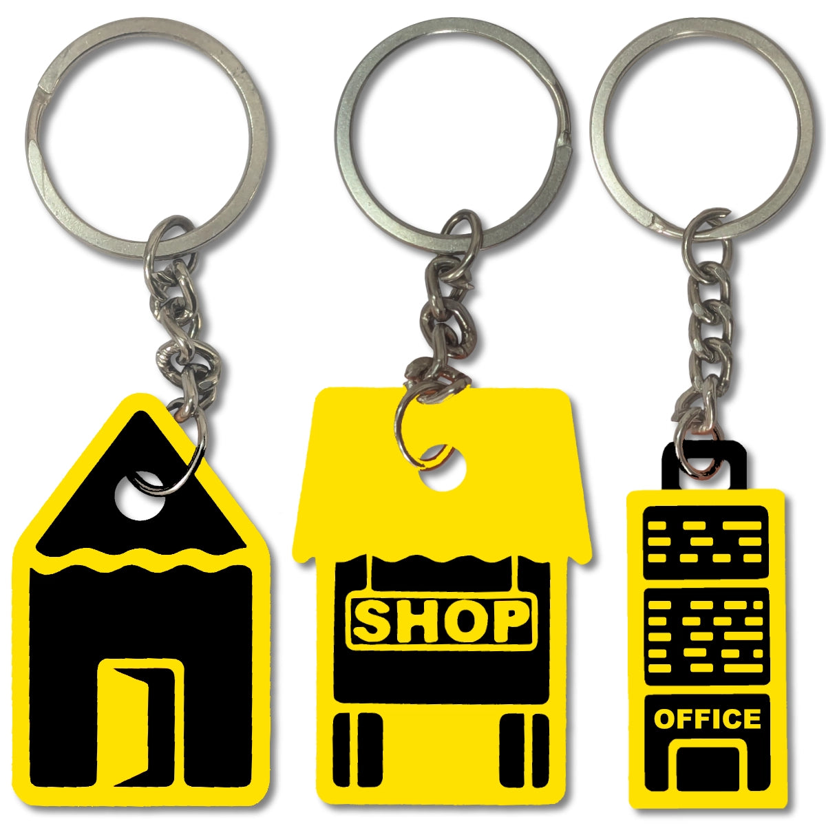 Key Organizer Keychain Set (Pack of 3) for Home, Shop & Office