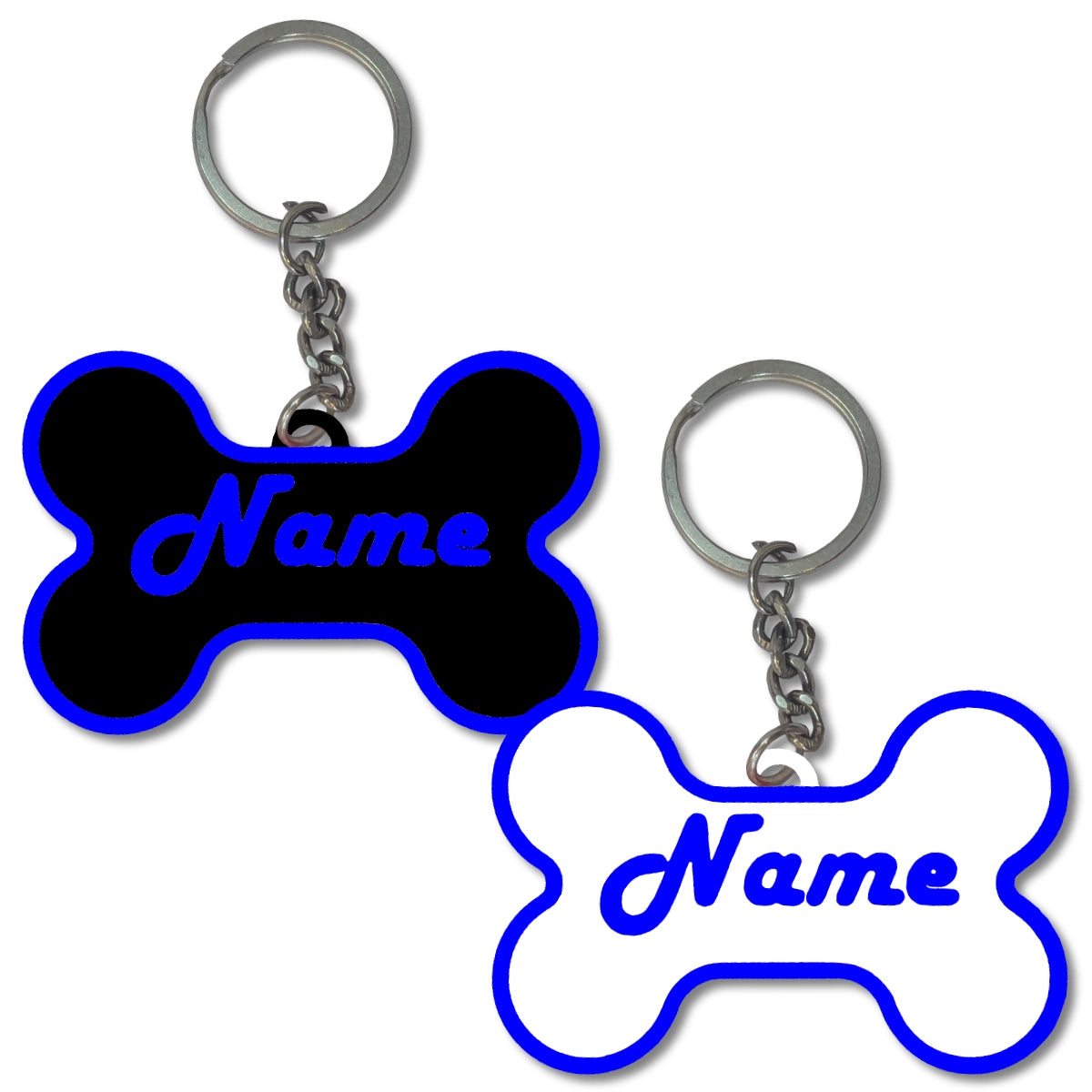 Classic Dog Bone Pet Tag | Personalised Dog Name Tag | Pet ID | Dog ID | Pack of 2