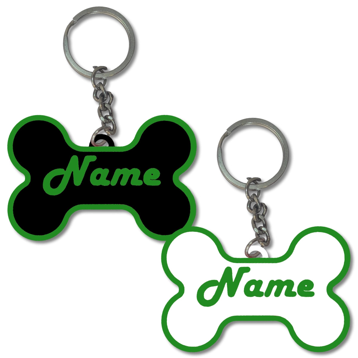 Classic Dog Bone Pet Tag | Personalised Dog Name Tag | Pet ID | Dog ID | Pack of 2