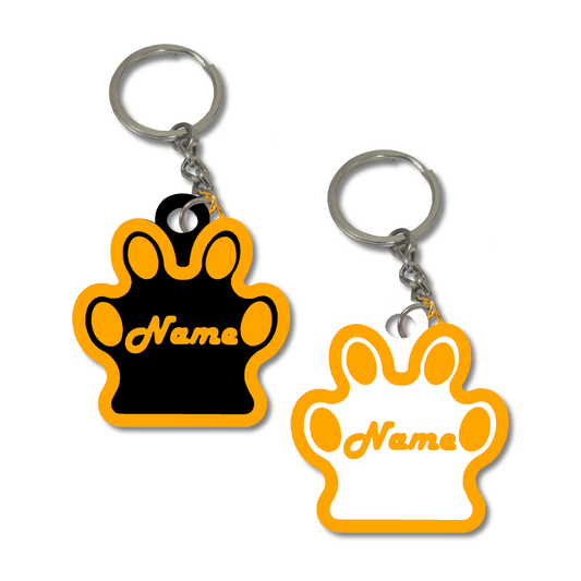 Classic Dog Paw Pet Tag | Personalised Dog Name Tag | Pet ID | Dog ID | Pack of 2