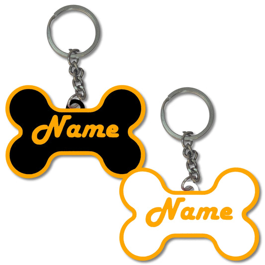 Classic Dog Bone Pet Tag | Personalised Dog Name Tag | Pet ID | Dog ID | Pack of 2