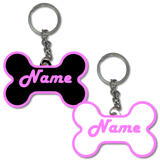 Classic Dog Bone Pet Tag | Personalised Dog Name Tag | Pet ID | Dog ID | Pack of 2