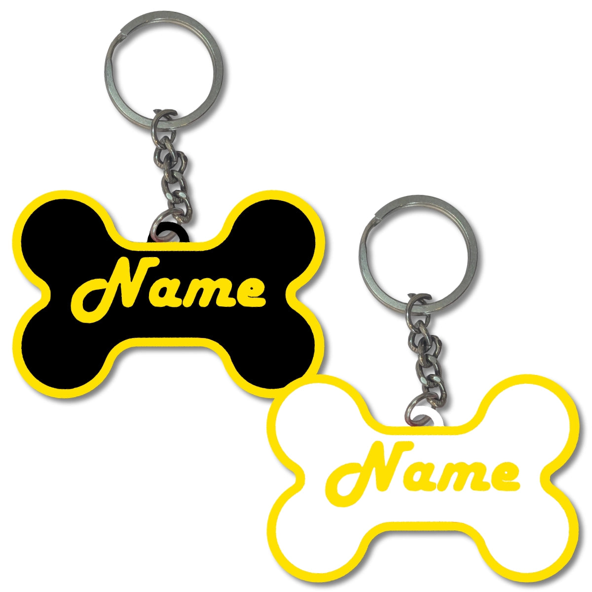 Classic Dog Bone Pet Tag | Personalised Dog Name Tag | Pet ID | Dog ID | Pack of 2