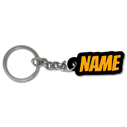 Personalized Action Font Keychain | Custom Keychain | 'Blockbuster' style