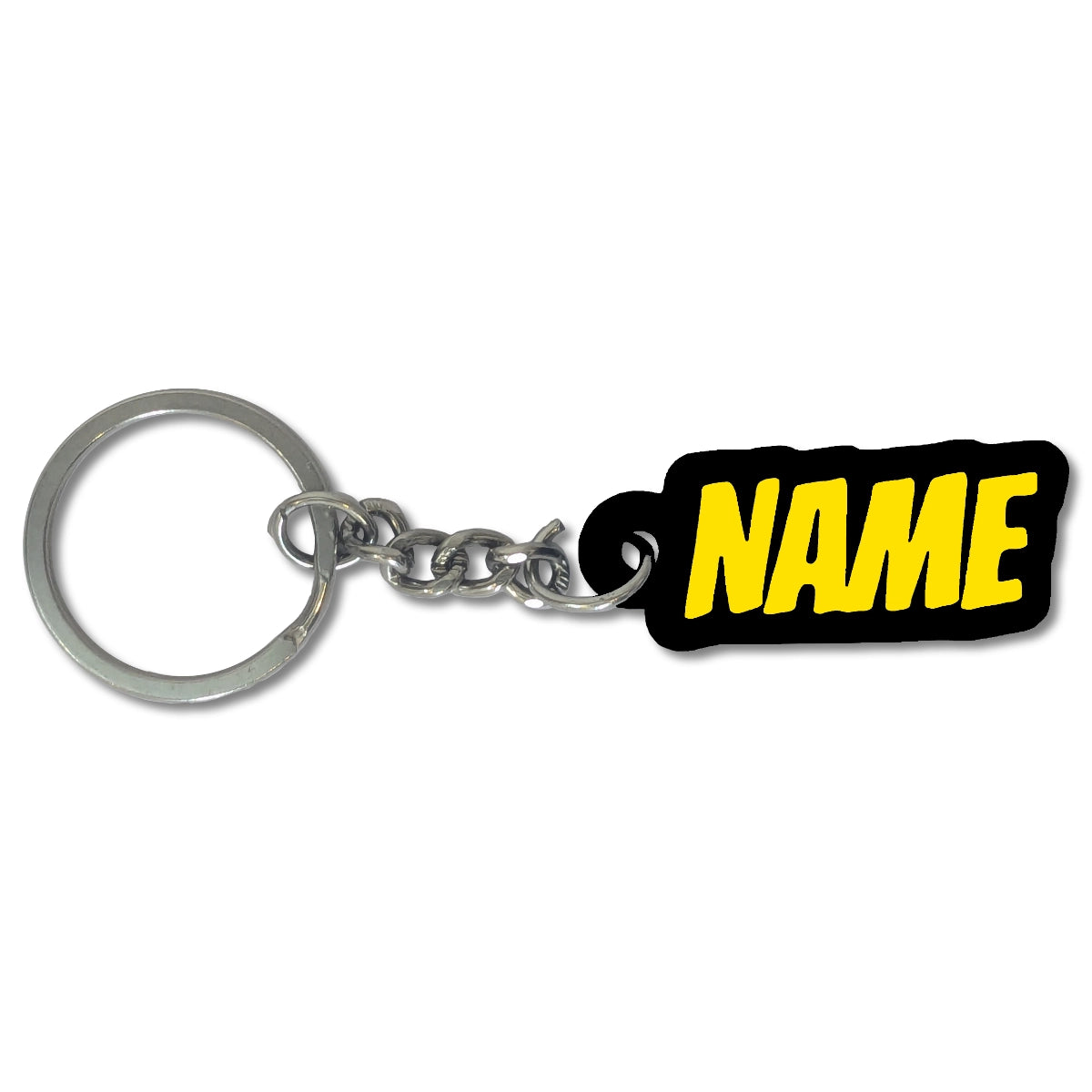 Personalized Action Font Keychain | Custom Keychain | 'Blockbuster' style